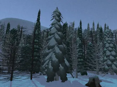 Forest Hunter Cabin  Low-poly 3D model