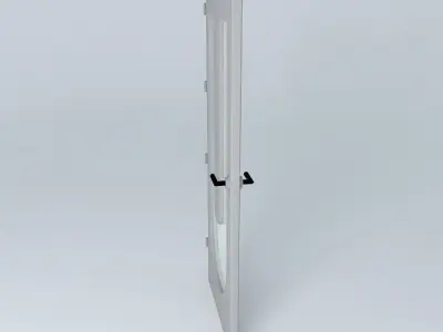 Letter U 3D door very ass lock and hinger Free 3D model