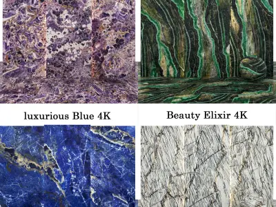 Marble 69 - Amethyst-Beauty Elixir-Emerald Brown-luxurious Blue Texture