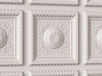 Decorative Ceiling Tile 3D model