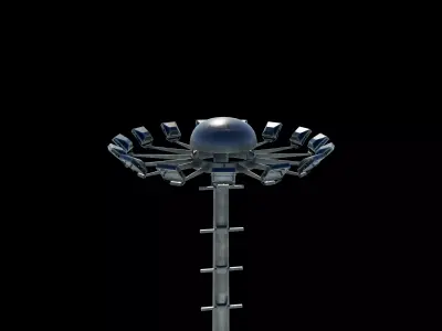 Steel Light Pole 3D model