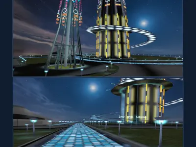 Light Park 3D model