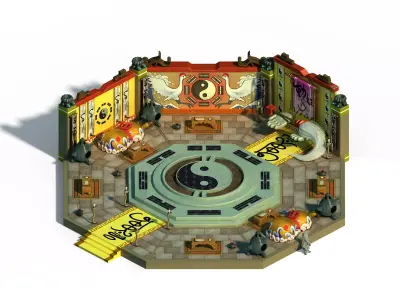 Gang indoor - Feng Shui array 3D model
