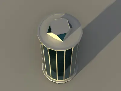 Futuristic City Building 4 Low-poly 3D model