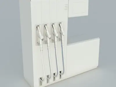 Fuel Dispenser Q8 Brand 3D model