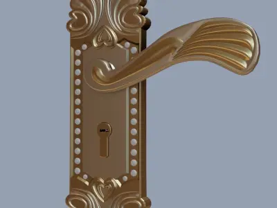 Door handle 3D model 5