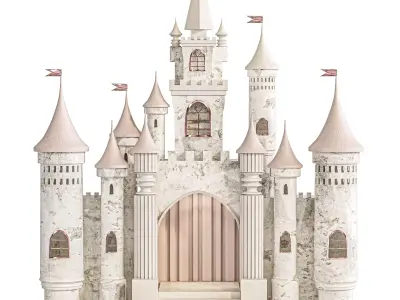 Toy castle for children room 3D model
