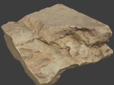 Limestone Debris Low-poly 3D model