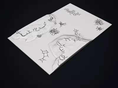 Modular Sci Fi Battle Board  Realm Style Gameboard 6 Tiles 3D print model