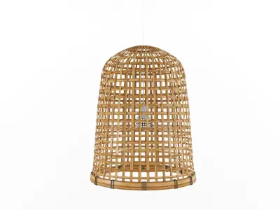Lamp rattan 4 3D model