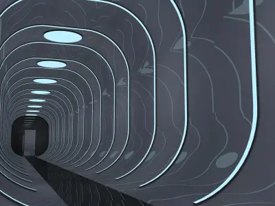  Sci Fi Tunnel 3D model