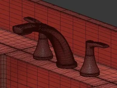 GREY SHELL WITH CABINET 3D model