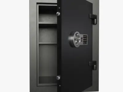 Safe low poly box Low-poly 3D model