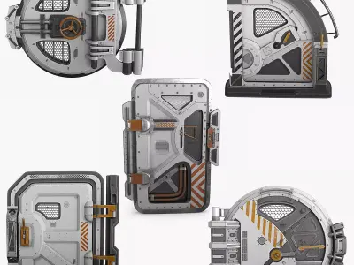Sci Fi Door Collection 3D Model Pack