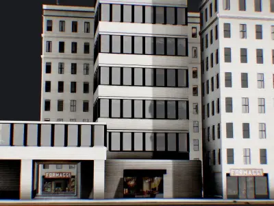 Low Poly - New York City Block 3 Low-poly 3D model