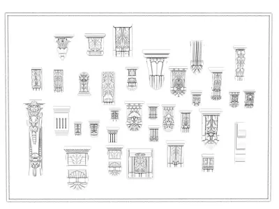 Luxury Classic Gold Ornament Collection - Corona - VRay - 3d Max 3D model