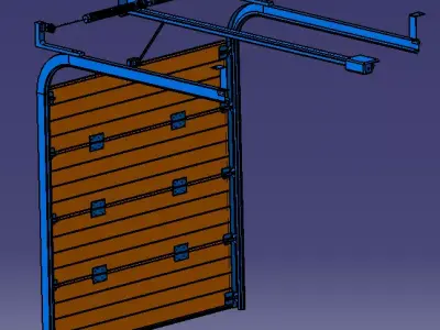 Garage rolling shutter door Free 3D model