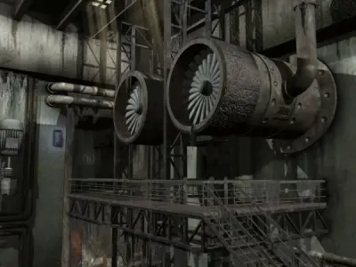 Sci-fi scene interior 3D model