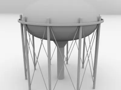 Water Tower V3 3D model