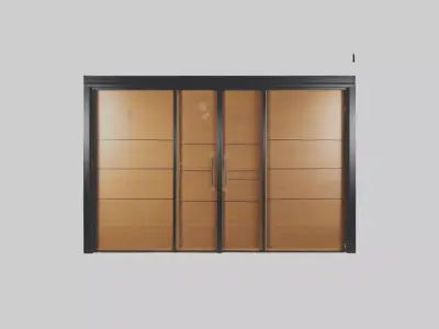 Pocket sliding door model Low-poly 3D model