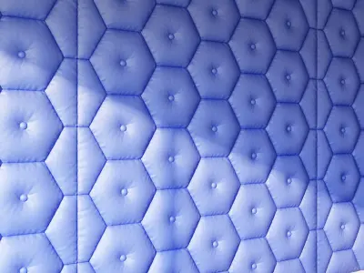 Decorative blue wall panel 3D model