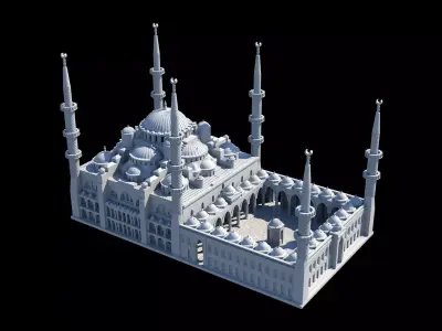 Sultan Ahmet Mosque 3D model 3D print model