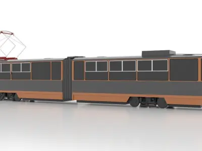 Tatra KT4D Low Low-poly 3D model