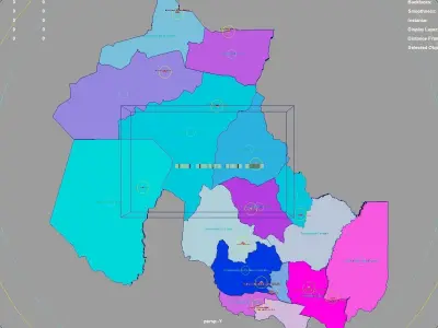 Jujuy  Argentina map region geography political geographic 3D model