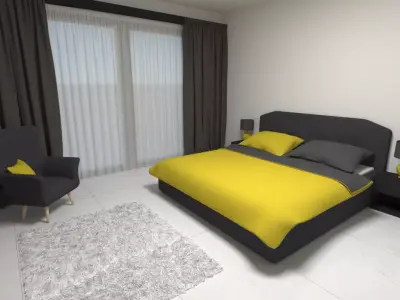 Modern bedroom 3D model