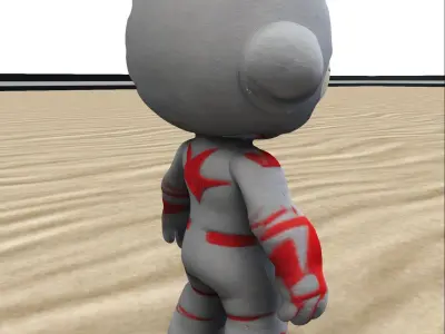 Chibi Sci-Fi Hero Stylized 3D Character Model 3D model