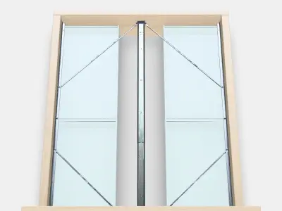 MALM Bed frame high w 4 storage boxes 2 Low-poly 3D model