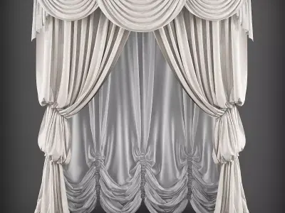 Curtain 3D model 3D model