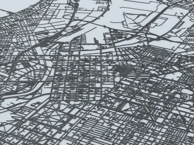 Greater Melbourne Road Network and Streets 3D model