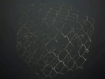 Fence Metal PBR Seamless Texture