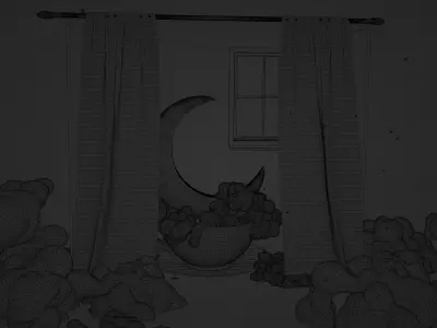 Moon Latte Clouds 3D model