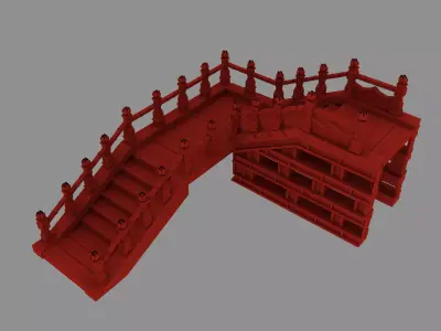 The Tripitaka House - Stairs 01 3D model