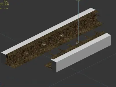 Cave - Stone Wall 01 3D model