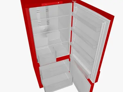 Red Fridge 3D model