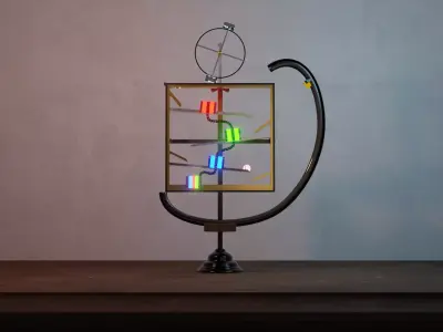 loop animation with a rigged body and color mixing animation Free 3D model