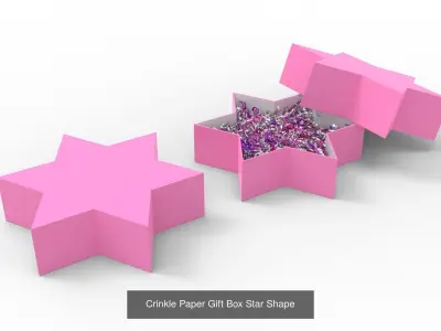 Crinkle Paper Gift Boxes - 6 Pack
