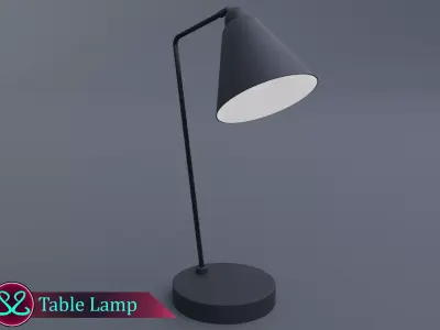 Awesome Black Table Lamp Black Lamp Free low-poly 3D model