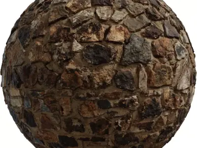Dark Black Stone Masonry Wall Texture