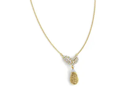 Lupine Wood Grain Necklace  3D print model