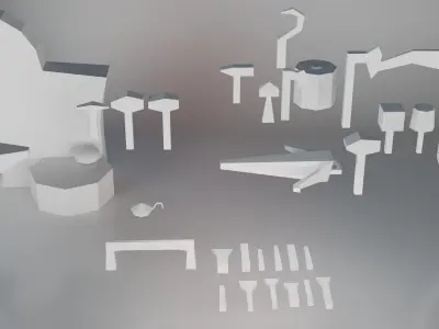 Medieval Tool Pack 1 Low-poly 3D model