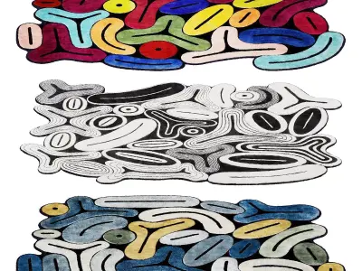 roche bobois tutti frutti rug 3D model