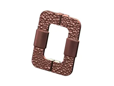 Rectangular hammered texture door gate push pull plate handle 3D print model