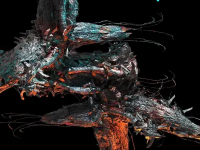 Deep Space leviathan monster station 3D model