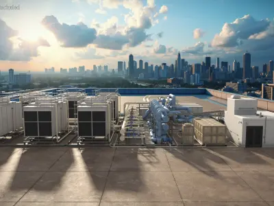  Industrial HVAC Plant Rooftop 