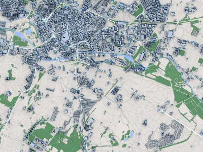 Leicester City United Kingdom 3D model