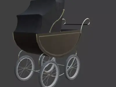 Victorian stroller 3D model
